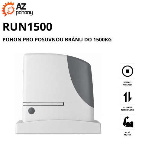 RUN1500 - pohon pro posuvnou bránu do 1500kg